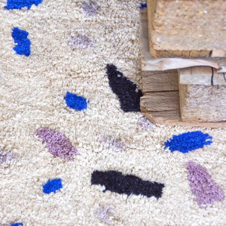 Tapis coton lavable en machine Terrazzo Saphir par Lorena Canals Tapis coton lavable en machine Terrazzo Saphir par Lorena Canals