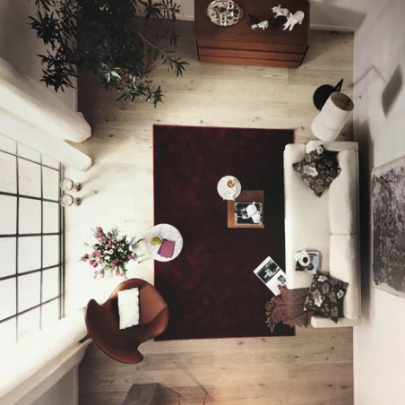 Tapis sur mesure Rouge Bordeaux gamme Lyrica par Vorwerk Tapis sur mesure Rouge Bordeaux gamme Lyrica par Vorwerk