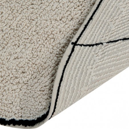Tapis Moderne Trace Beige, lavable en machine par Lorena Canals Tapis Moderne Trace Beige, lavable en machine par Lorena Canals