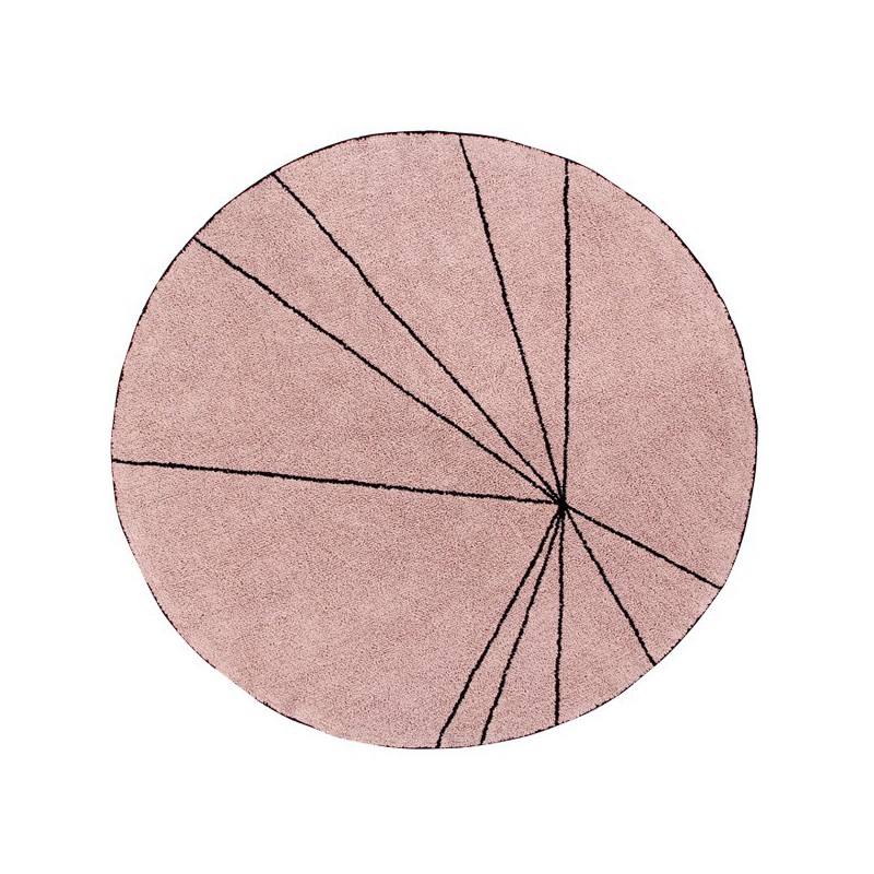Tapis Trace Vintage Nude, lavable en machine par Lorena Canals