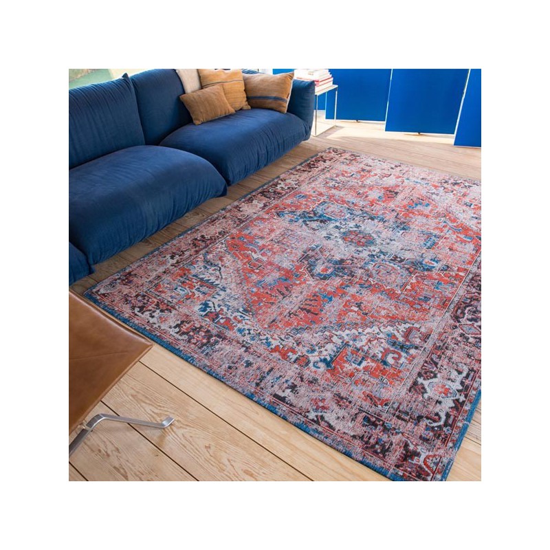 Tapis de salon new vintage Antiquarian Heriz rouge par Louis De Poorter