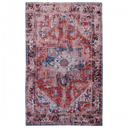 Tapis de salon new vintage Antiquarian Heriz rouge par Louis De Poorter