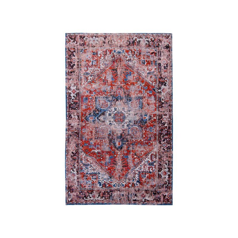 Tapis de salon new vintage Antiquarian Heriz rouge par Louis De Poorter