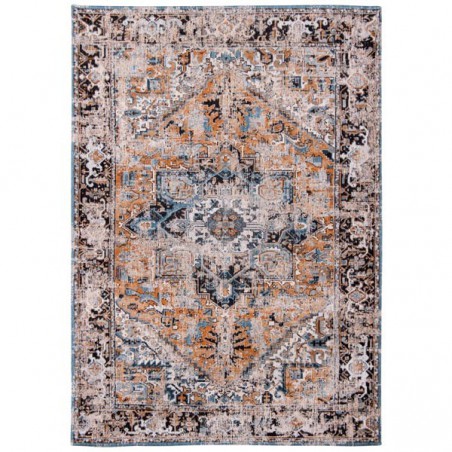 Tapis de salon new vintage Antiquarian Heriz orange par Louis De Poortere