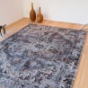 Tapis de salon new vintage Antiquarian Heriz bleu marine par Louis De Poortere Tapis de salon new vintage Antiquarian Heriz bleu marine par Louis De Poortere