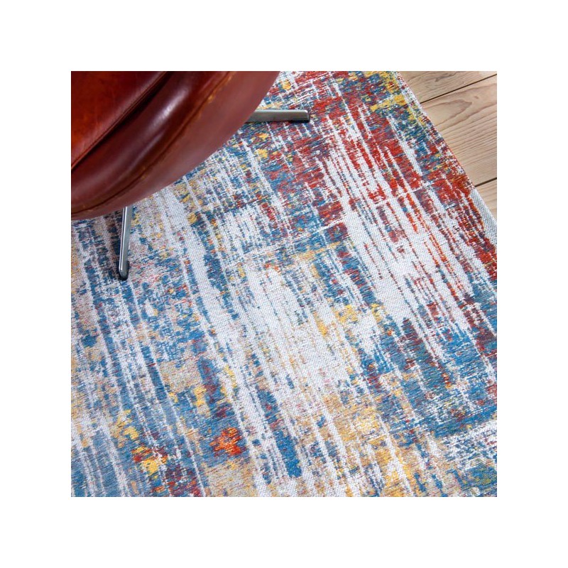 Tapis de salon design Atlantic Streaks multicolore par Louis de Poortere