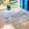 Tapis de salon design Atlantic Streaks jaune par Louis de Poortere