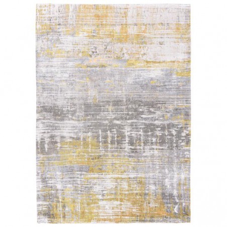 Tapis de salon design Atlantic Streaks jaune par Louis de Poortere