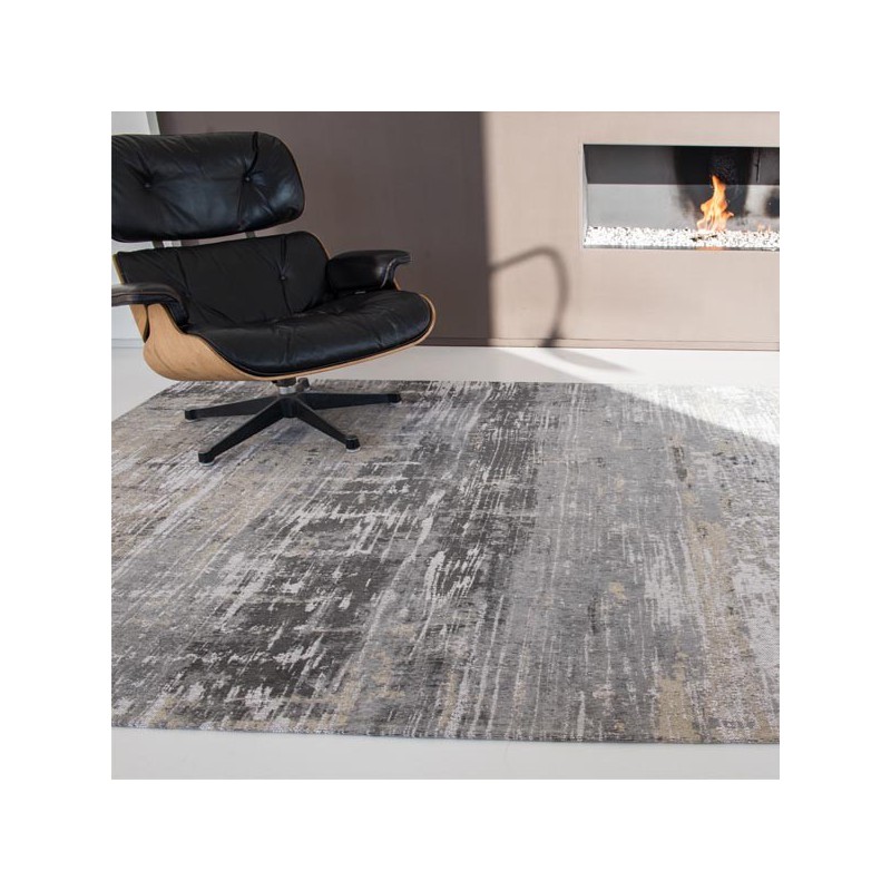 Tapis de salon design Atlantic Streaks gris par Louis de Poortere