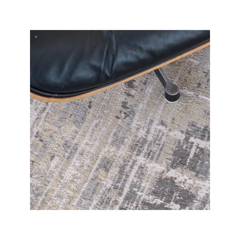 Tapis de salon design Atlantic Streaks gris par Louis de Poortere