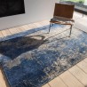 Tapis de salon design Mad Men Cracks bleu par Louis de Poortere