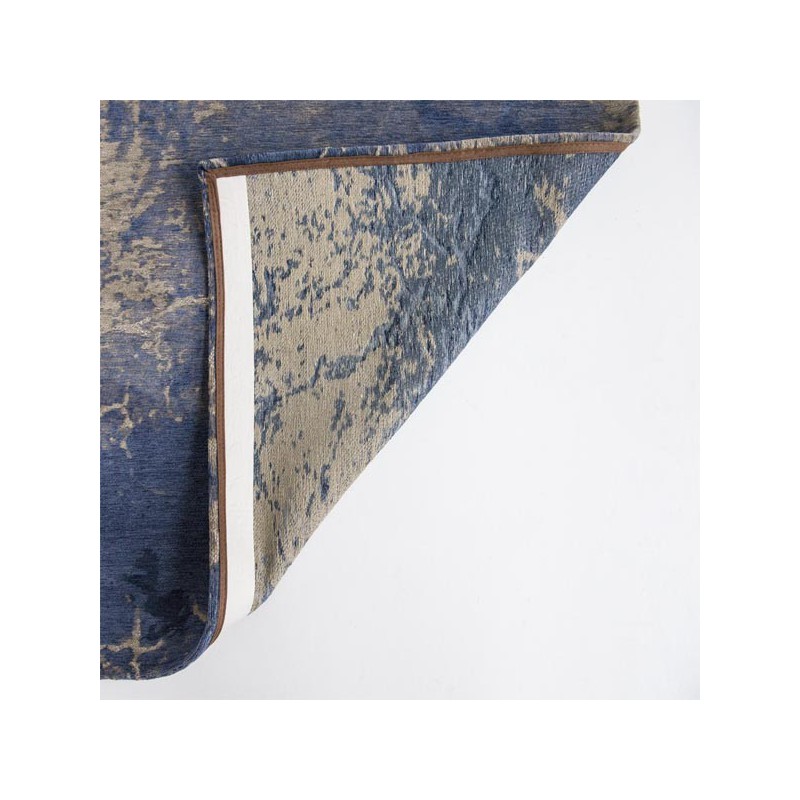 Tapis de salon design Mad Men Cracks bleu par Louis de Poortere