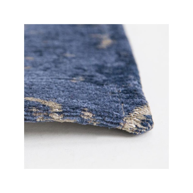 Tapis de salon design Mad Men Cracks bleu par Louis de Poortere