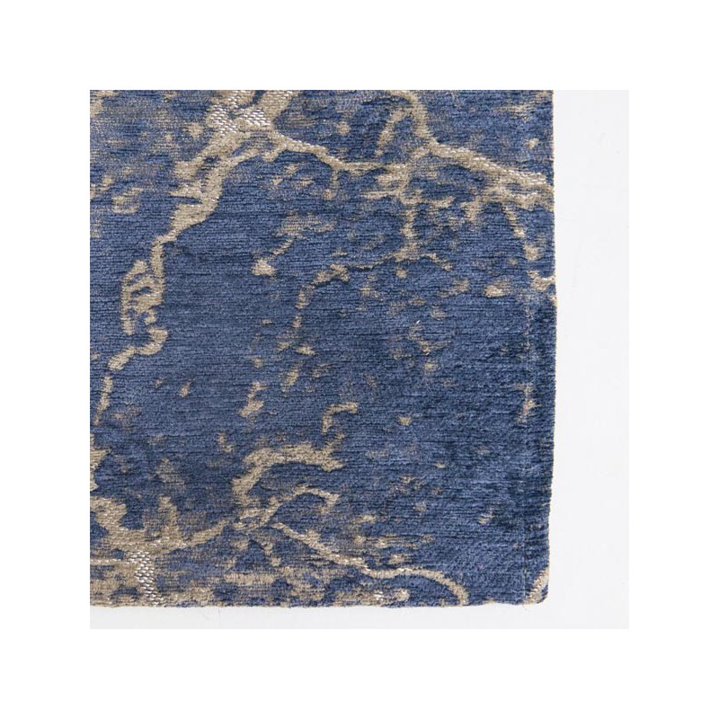 Tapis de salon design Mad Men Cracks bleu par Louis de Poortere