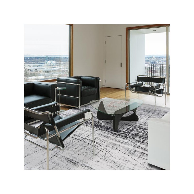 Tapis de salon design Mad Men Griff blanc par Louis de Poortere