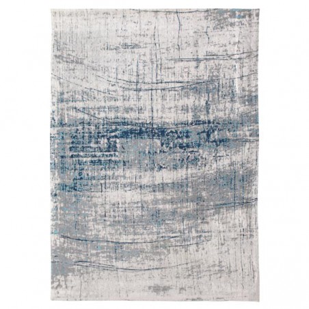 Tapis de salon design Mad Men Griff bleu par Louis de Poortere