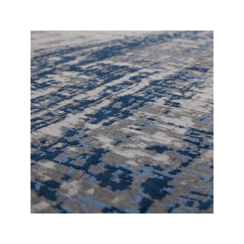 Tapis de salon design Mad Men Griff bleu par Louis de Poortere