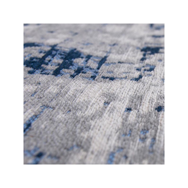 Tapis de salon design Mad Men Griff bleu par Louis de Poortere