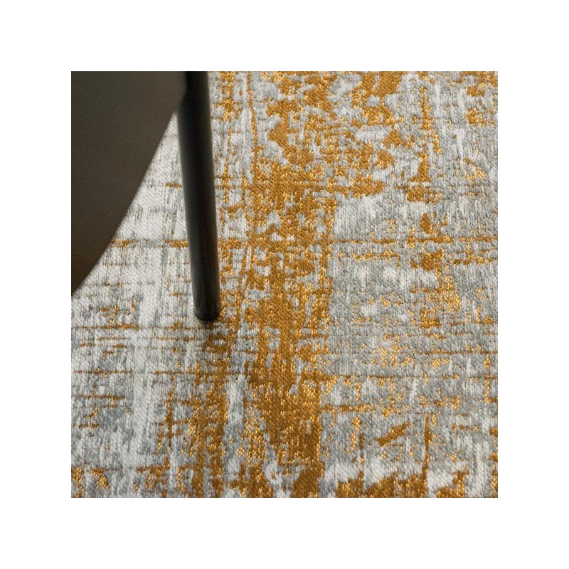 Tapis de salon design Mad Men Griff jaune par Louis de Poortere