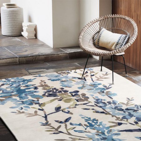 Tapis de chambre Hana indigo collection Villa Nova par Louis De Poortere Tapis de chambre Hana indigo collection Villa Nova par Louis De Poortere