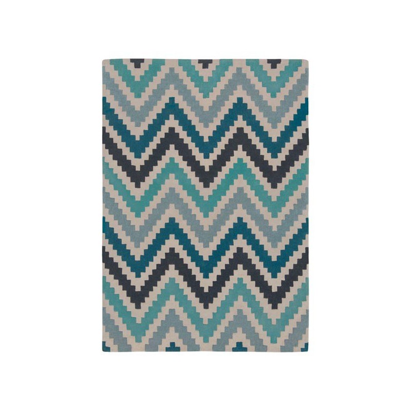 Tapis de salon design Scala teal collection Romo par Louis De Poortere