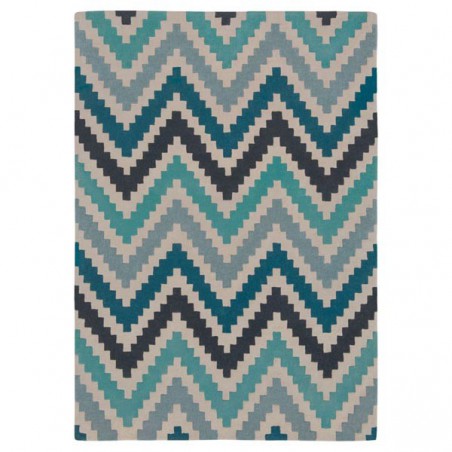 Tapis de salon design Scala teal collection Romo par Louis De Poortere Tapis de salon design Scala teal collection Romo par Louis De Poortere