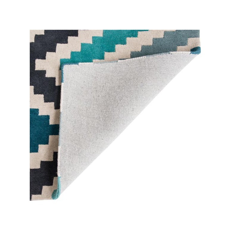 Tapis de salon design Scala teal collection Romo par Louis De Poortere