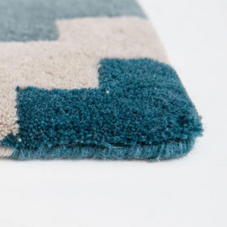 Tapis de salon design Scala teal collection Romo par Louis De Poortere Tapis de salon design Scala teal collection Romo par Louis De Poortere