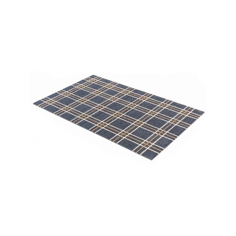 Tapis d'entrée lavable en machine Miabella motifs tartan par Tapis Chic collection