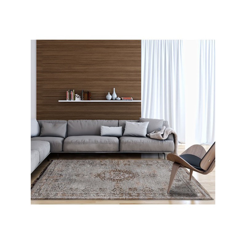 Tapis de salon moderne Fading World gris par Louis de Poortere