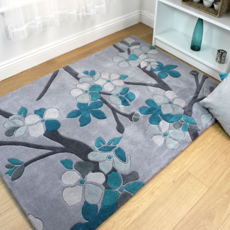 Tapis de salon design Sakura Teal par Flair Rugs Tapis de salon design Sakura Teal par Flair Rugs