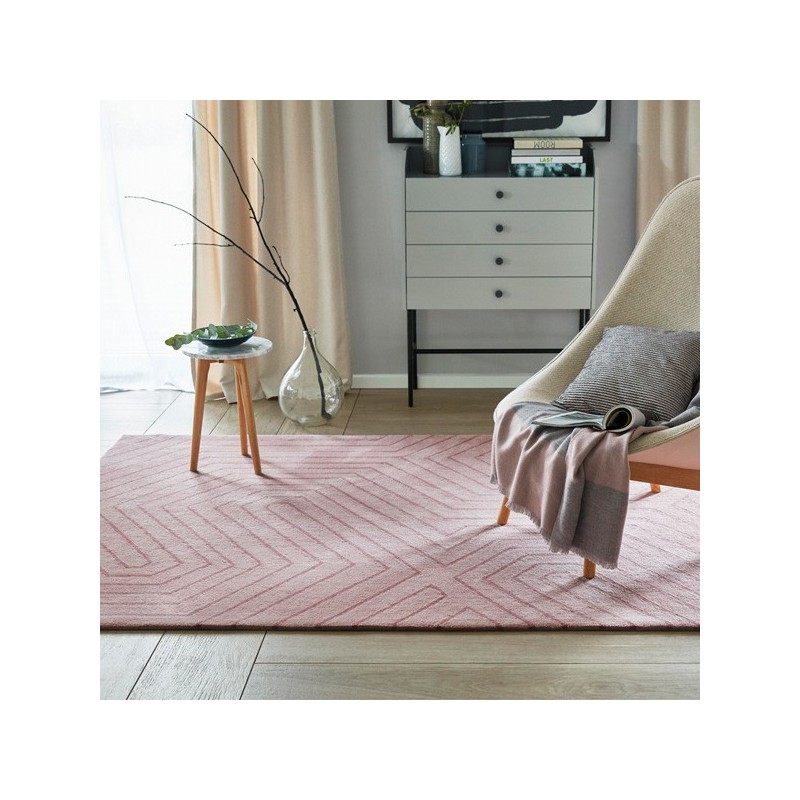 Tapis salon moderne Raban rose poudré par Esprit Home