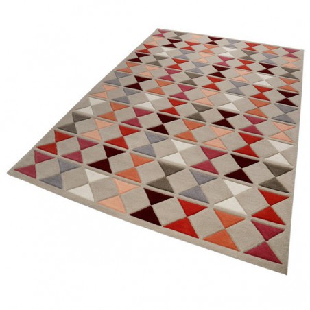 Tapis Design graphique tons orange et gris Mahan par Esprit Home Tapis Design graphique tons orange et gris Mahan par Esprit Home