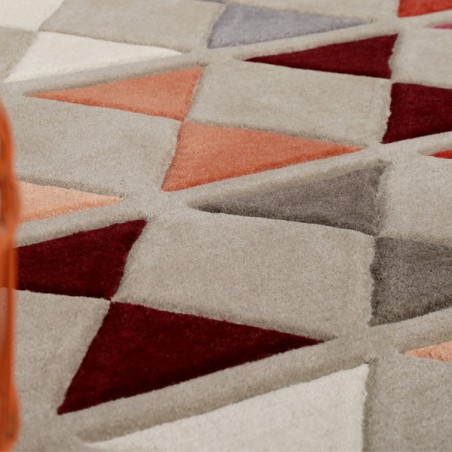 Tapis Design graphique tons orange et gris Mahan par Esprit Home Tapis Design graphique tons orange et gris Mahan par Esprit Home