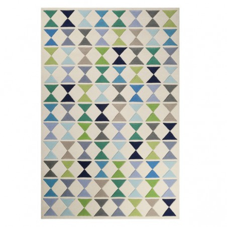 Tapis moderne graphique vert et bleu Mahan par Esprit Home Tapis moderne graphique vert et bleu Mahan par Esprit Home
