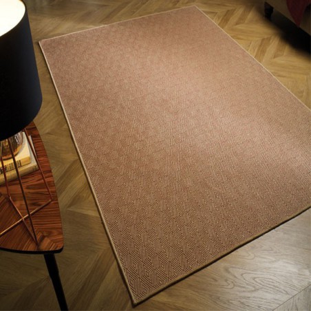Tapis Herringbone Diamond Jute et coton beige et terracotta par Flair Rugs Tapis Herringbone Diamond Jute et coton beige et terracotta par Flair Rugs