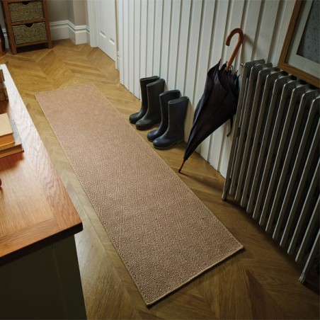 Tapis Herringbone Diamond Jute et coton beige et terracotta par Flair Rugs Tapis Herringbone Diamond Jute et coton beige et terracotta par Flair Rugs