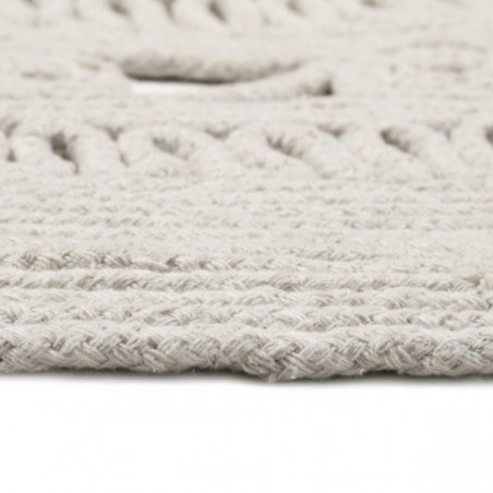 Tapis Rond Tissé Main Crochet Style Blanc par Esprit Home x 120 cm Tapis Rond Tissé Main Crochet Style Blanc par Esprit Home x 120 cm