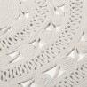 Tapis Rond Tissé Main Crochet Style Blanc par Esprit Home x 120 cm Tapis Rond Tissé Main Crochet Style Blanc par Esprit Home x 120 cm