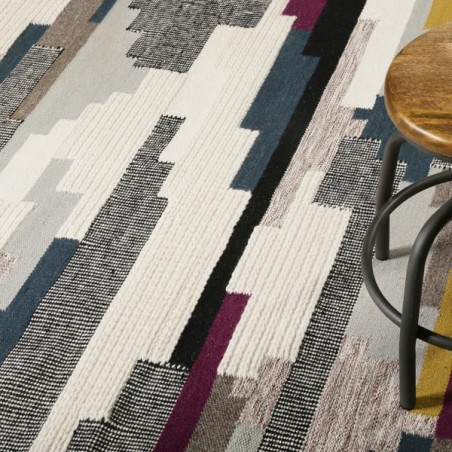 Tapis Salon Nathan Kelim Multicolore Pourpre par Esprit Home Tapis Salon Nathan Kelim Multicolore Pourpre par Esprit Home
