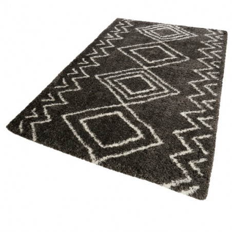 Tapis salon 200x290 CARARELLE Noir OEKO TEX idéal pour Grand salon - Noir -  Kiabi - 54.99€