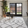 Tapis Salon Afella Crème Anthracite par Wecon Home Tapis Salon Afella Crème Anthracite par Wecon Home