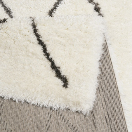 Tapis Salon Afella Crème Anthracite par Wecon Home Tapis Salon Afella Crème Anthracite par Wecon Home