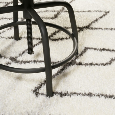 Tapis Salon Afella Crème Anthracite par Wecon Home Tapis Salon Afella Crème Anthracite par Wecon Home