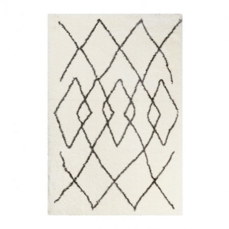 Tapis Salon Afella Crème Anthracite par Wecon Home Tapis Salon Afella Crème Anthracite par Wecon Home