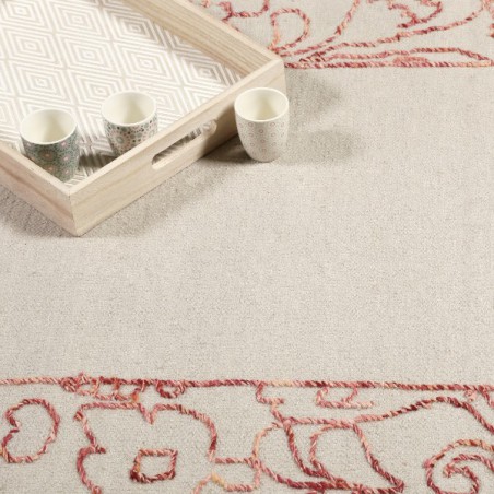 Tapis Salon Kayla Kelim Border Saumon par Esprit Home Tapis Salon Kayla Kelim Border Saumon par Esprit Home