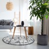 Tapis Farandole Berbère Rond Noir et Blanc x160cm par Edito Tapis Farandole Berbère Rond Noir et Blanc x160cm par Edito