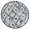 Tapis Farandole Berbère Rond Noir et Blanc x160cm par Edito Tapis Farandole Berbère Rond Noir et Blanc x160cm par Edito