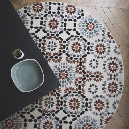 Tapis Berbère Rond Tanger Rouille x160cm par Edito Tapis Berbère Rond Tanger Rouille x160cm par Edito