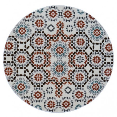 Tapis Berbère Rond Tanger Rouille x160cm par Edito Tapis Berbère Rond Tanger Rouille x160cm par Edito